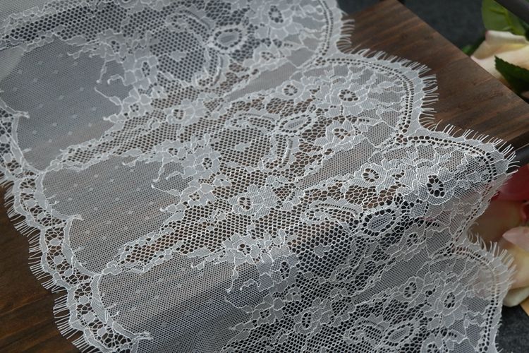 Chantilly Lace Trim Width 25-27 cm LT0068-Lace Fabric Shop