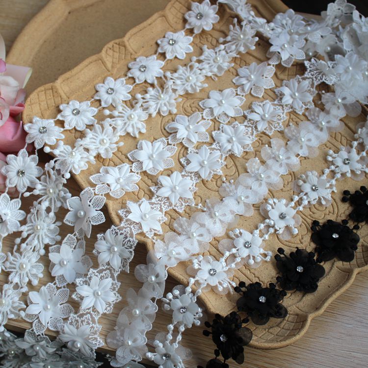 Beaded Floral Lace Trims Dress Material BT0086-Lace Fabric Shop