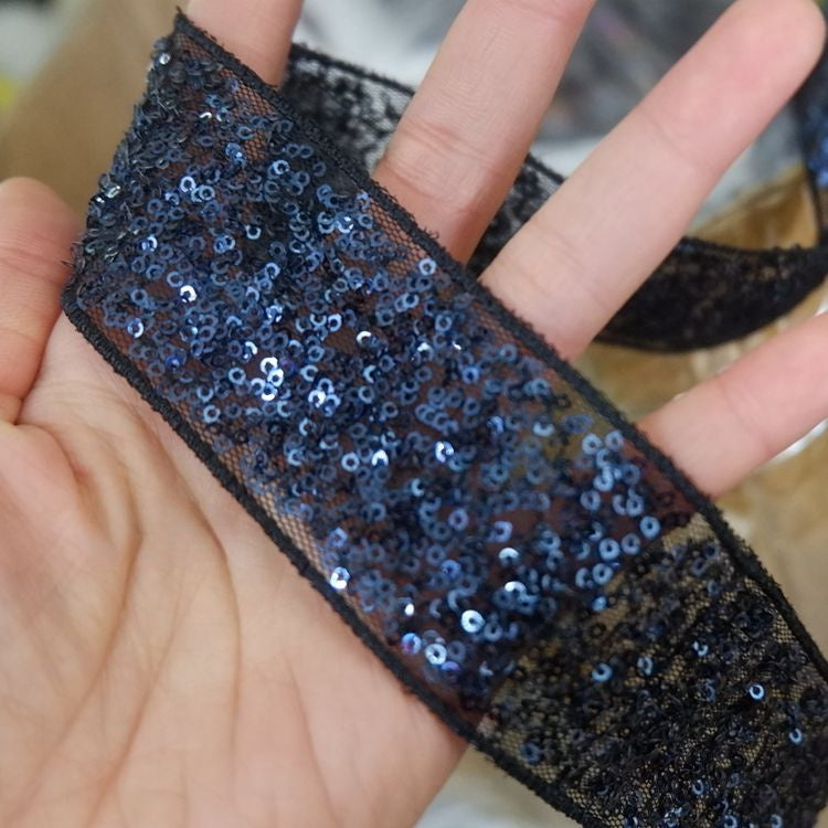 Beaded Sequins Color Trim Fabric BT0045-Lace Fabric Shop