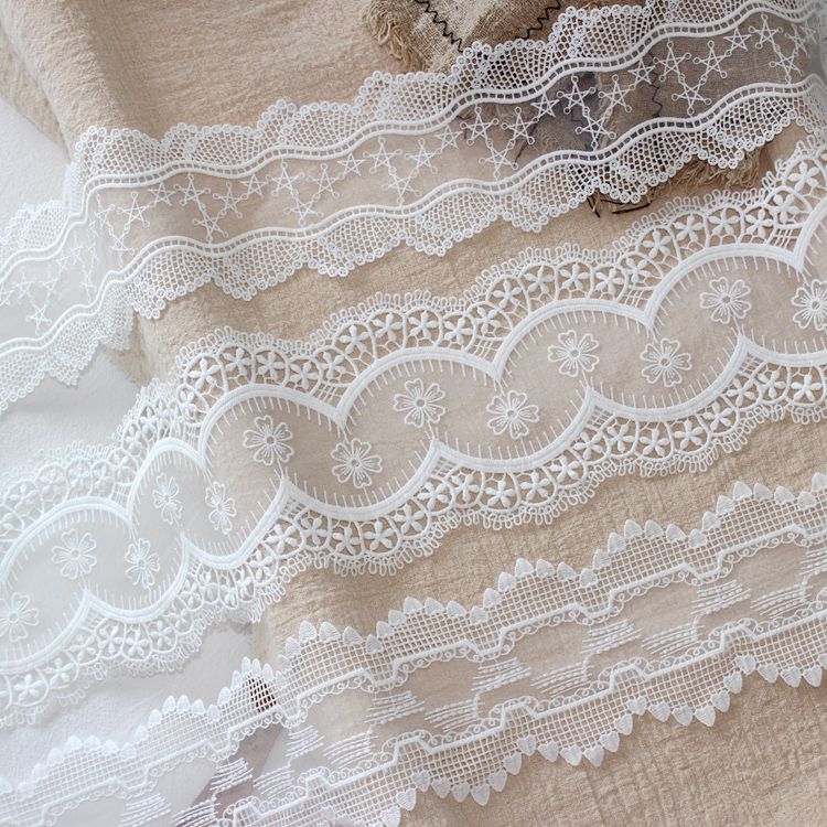 Wedding White Mesh Lace Trim Width 10 cm LT0378-Lace Fabric Shop