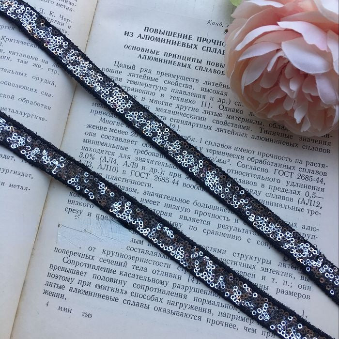 Beaded Sequins Color Trim Fabrics BT0042-Lace Fabric Shop