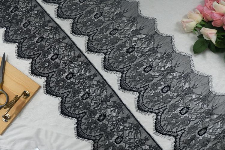Chantilly Lace Trim Width 20-26 cm LT0031-Lace Fabric Shop