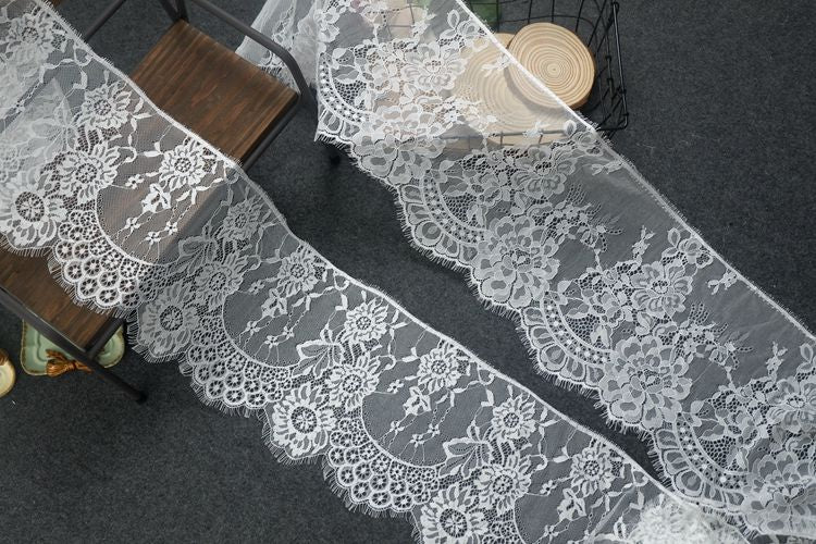Chantilly Lace Trims Width 20-26 cm LT0104-Lace Fabric Shop