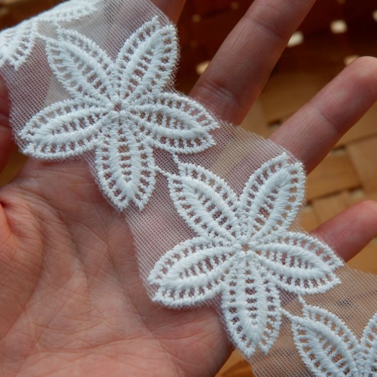 Embroidery Dress Floral Lace Trims LT0223-Lace Fabric Shop