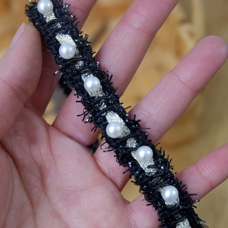 Beaded Lace Trimming Fabrics BT0049-Lace Fabric Shop