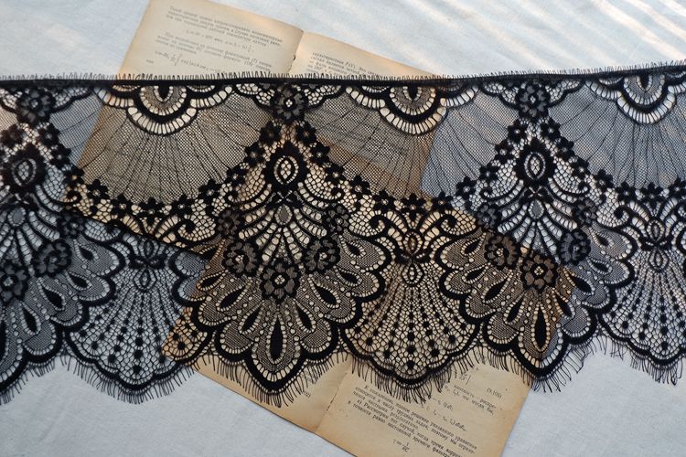 Vintage Eyelash Lace Trim Width 25 cm LT0204-Lace Fabric Shop