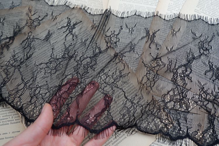 Light Lace Trim Fabric Width 23 cm LT0209-Lace Fabric Shop