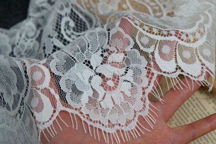 Eyelash Lace Veil Trim Fabric Width 30 cm LT0281-Lace Fabric Shop