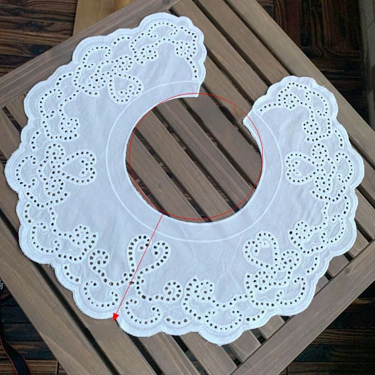 Sewing Hollow Cotton Collar Eyelet Fabric EF0067