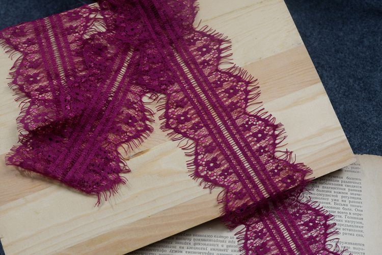 Eyelash Color Lace Trim Width 10 cm CL0008-Lace Fabric Shop