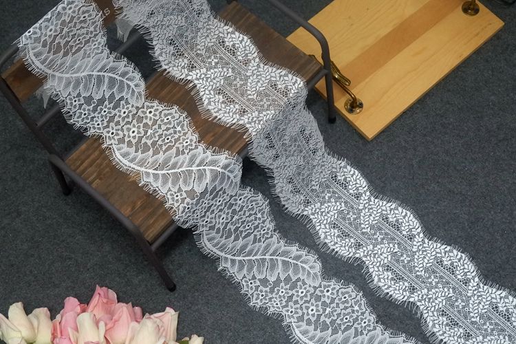 Chantilly Lace Trim Width 12 cm LT0038-Lace Fabric Shop