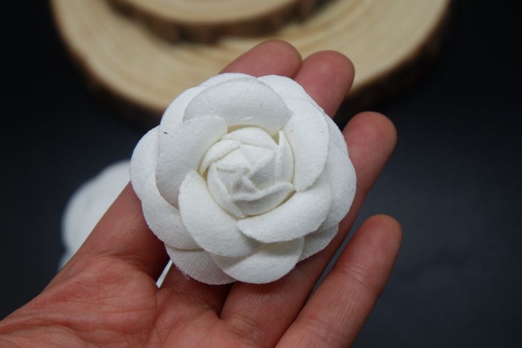 3D Camellia Hat Bag Sweater Brooch BTA0015-Lace Fabric Shop