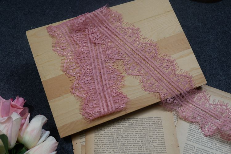 Eyelash Color Lace Trim Width 10 cm CL0008-Lace Fabric Shop