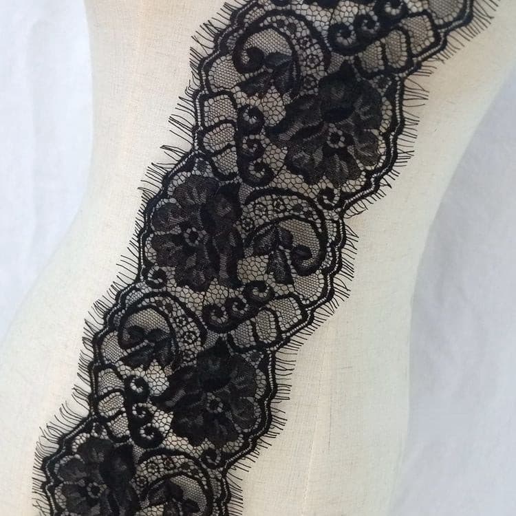 Chantilly Lace Trim Width 13-14 cm LT0001-Lace Fabric Shop