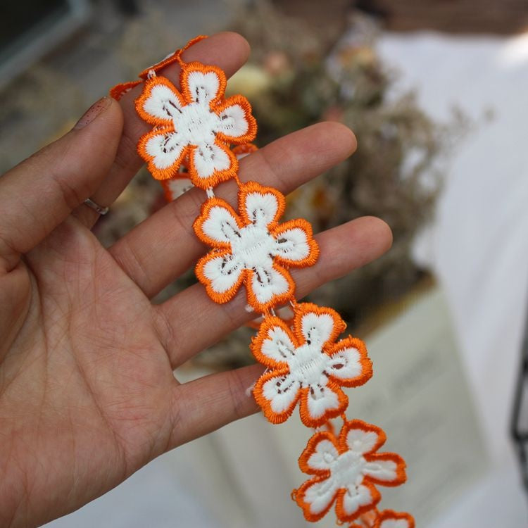 Color Floral Lace Trims Width 3-5 cm CL0046-Lace Fabric Shop