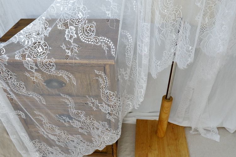 Thin Chantilly Lace Width 70 cm CHL0012-Lace Fabric Shop