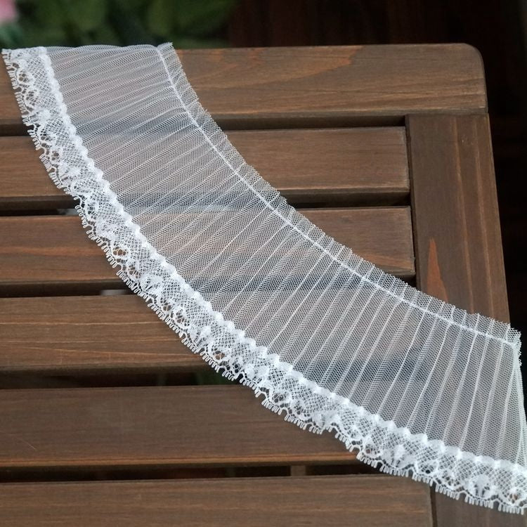 Pleated 3D Lace Trim Fabrics Width 7 cm LT0317