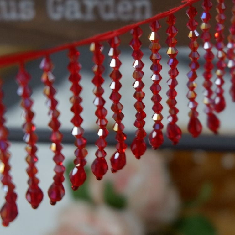 Ribbon Glass Beaded Lace Trims BT0026-Lace Fabric Shop