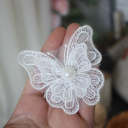 5#White Butterfly 7x7.5cm