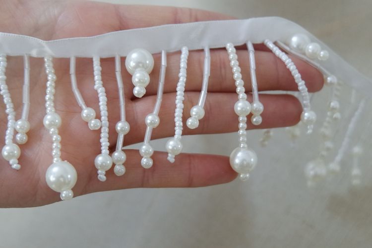 Tassel Beaded Lace Trimming BT0025-Lace Fabric Shop