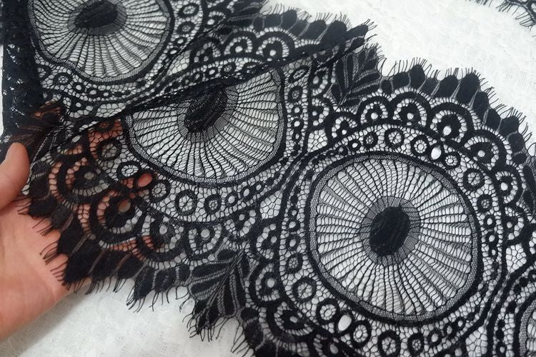 Eye Lace Trim Fabric Width 17-28 cm LT0208-Lace Fabric Shop