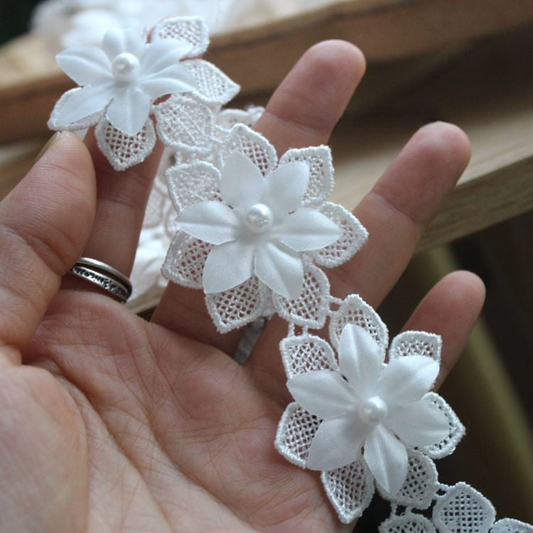 Beaded Floral Lace Trims Dress Material BT0086-Lace Fabric Shop