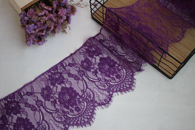 Color Lace Trim Fabrics Width 25 cm CL0050-Lace Fabric Shop