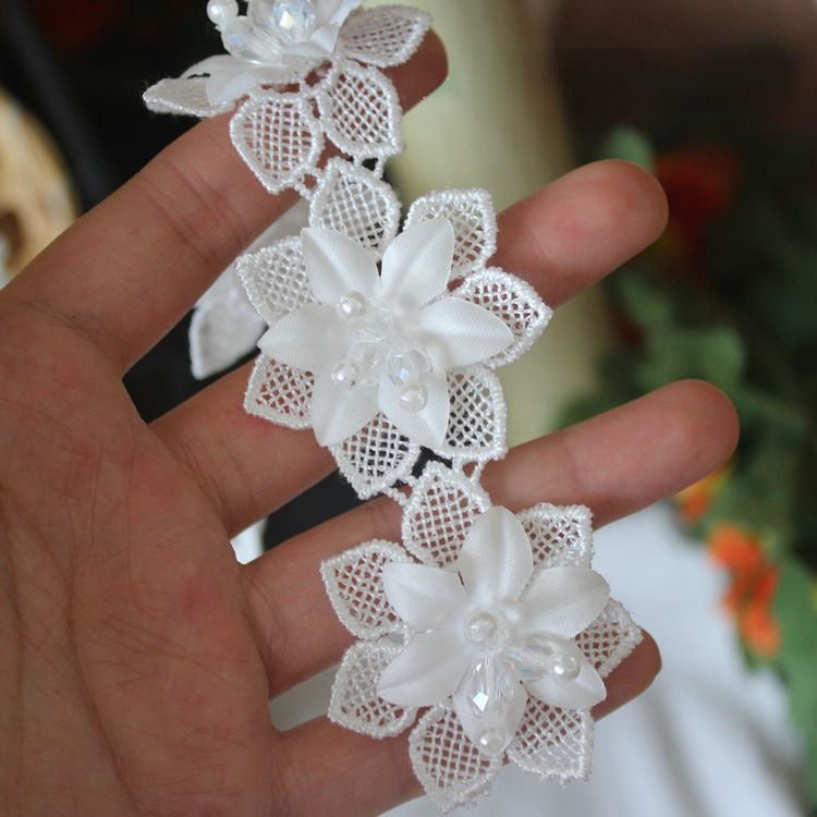 Luxury Embroidery Beaded Lace Trim Floral BT0116-Lace Fabric Shop