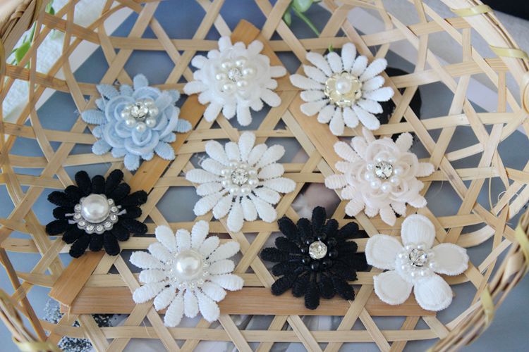 3D Beaded Lace Trim Single Flower BT0001-Lace Fabric Shop