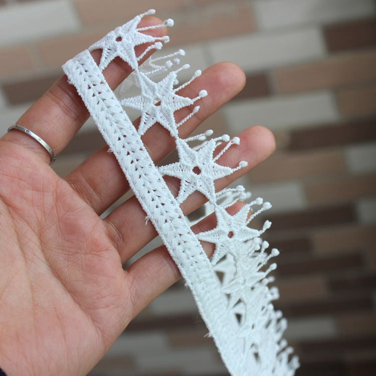 Tassel Hollow Star Lace Trim Width 4 cm LT0340-Lace Fabric Shop