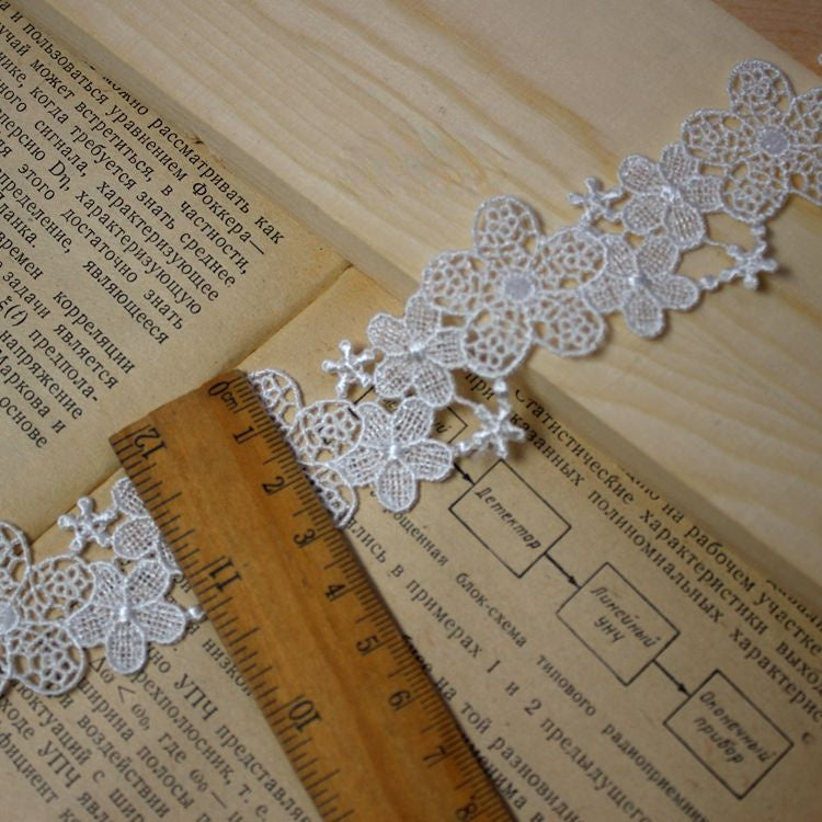 Narrow Polyester Lace Trim Fabrics LT0192-Lace Fabric Shop