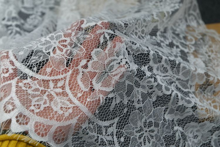 Wedding White Chantilly Lace Width 50 cm CHL0119-Lace Fabric Shop