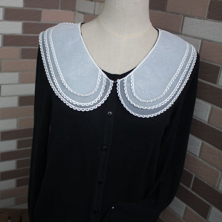 Three Layers Organza Lace Collar Fabric EF0070