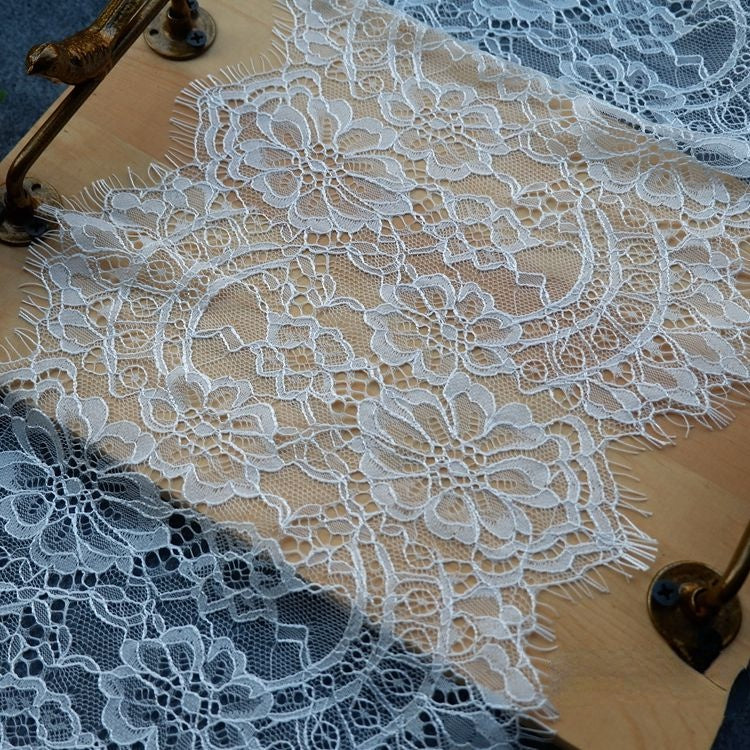 Rose Lace Trim Fabric Width 15-23 cm LT0234-Lace Fabric Shop