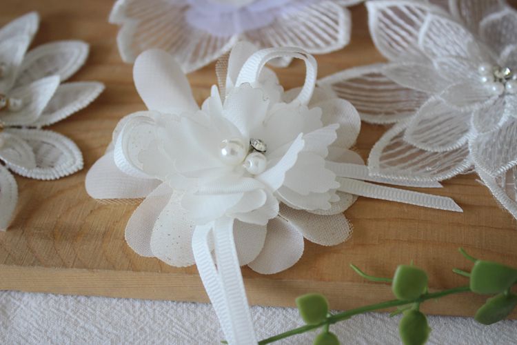 3D Lace Floral Trim Single Flower BT0005-Lace Fabric Shop