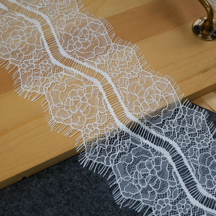 Lace Trim Top Vest Fabric Width 11-17 cm LT0277-Lace Fabric Shop
