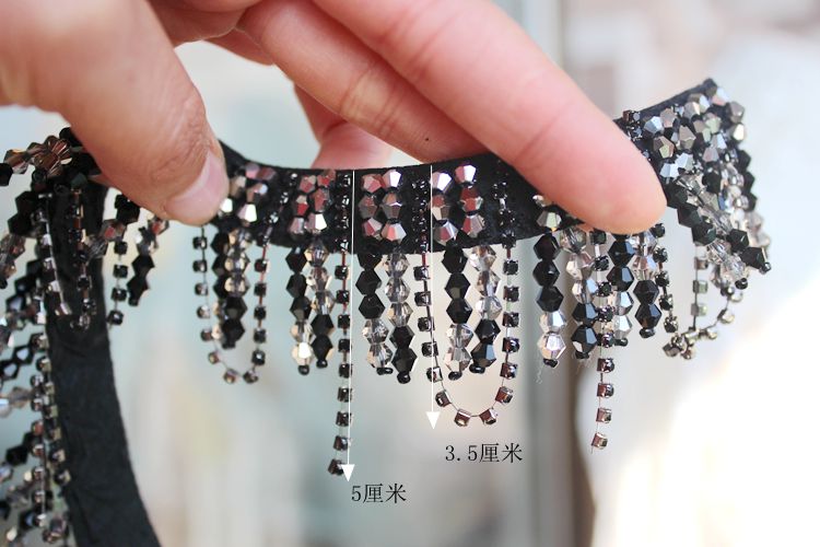 Beaded Collar Decorative Trim Fabric BT0046-Lace Fabric Shop