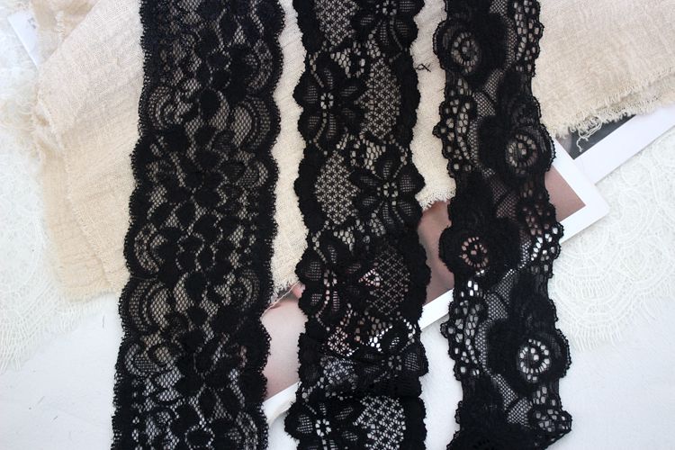 Elastic Stretch Lace Trim Width 7 cm LT0379-Lace Fabric Shop
