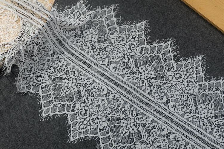 Chantilly Lace Trim Width 41 cm LT0052-Lace Fabric Shop