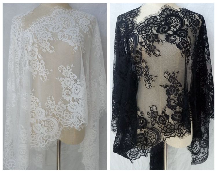 Voile Chantilly Lace Fabric Width 42-52 cm CHL0089-Lace Fabric Shop