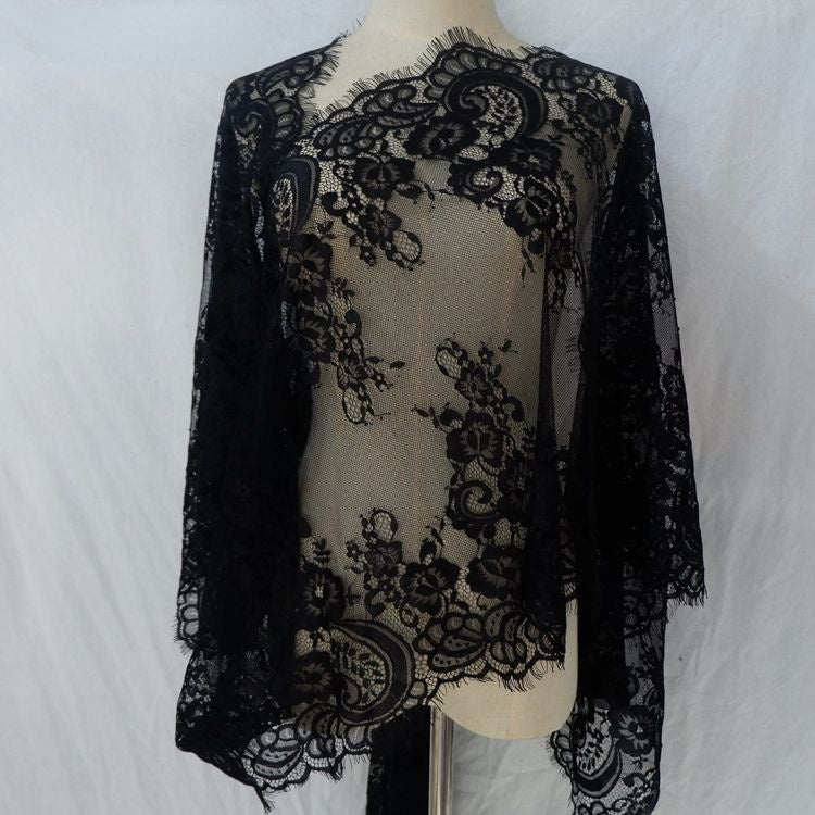 Voile Chantilly Lace Fabric Width 42-52 cm CHL0089-Lace Fabric Shop