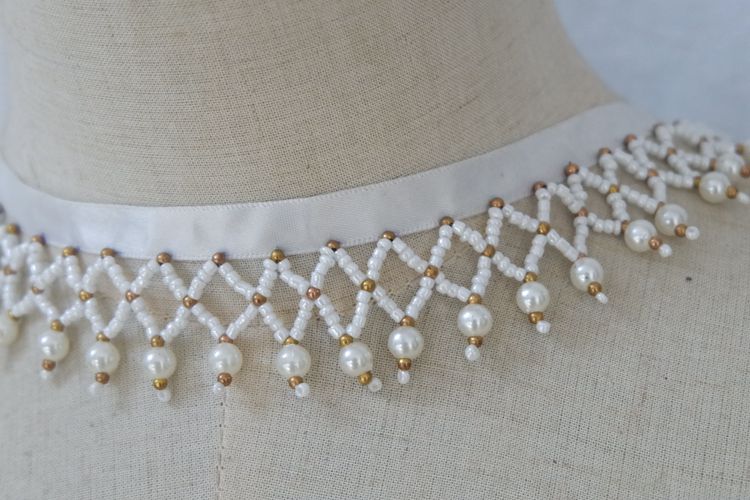 Handmade Beaded Lace Trims BT0051-Lace Fabric Shop