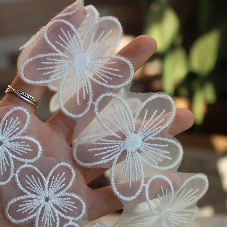Lace Flower Trimming Decoration Width 4-6 cm LT0339-Lace Fabric Shop