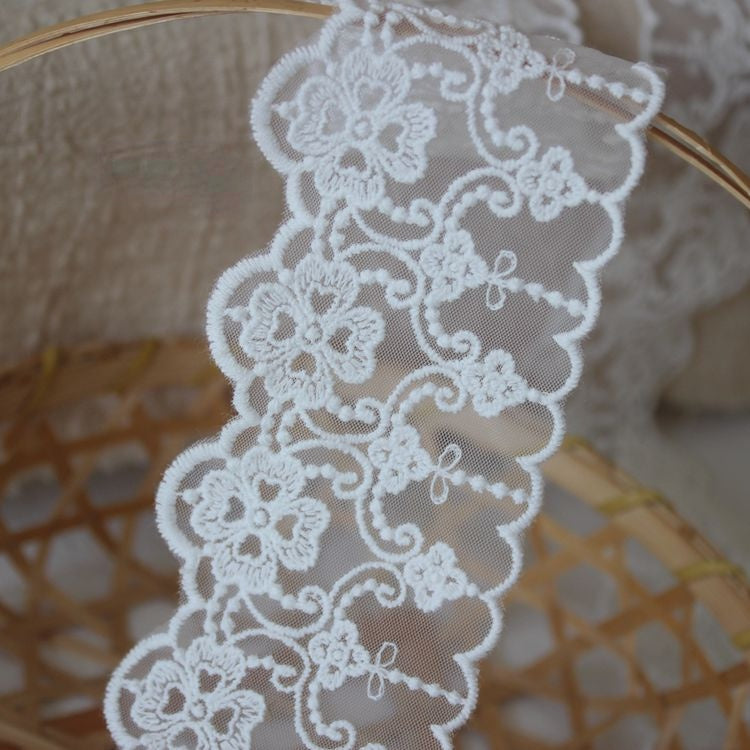 Tulle Lace Trim Sewing Fabric Width 6 cm LT0374-Lace Fabric Shop