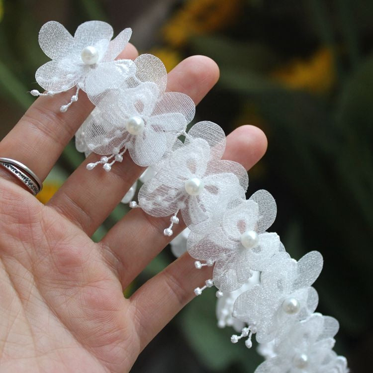 Beaded Floral Lace Trims Dress Material BT0086-Lace Fabric Shop