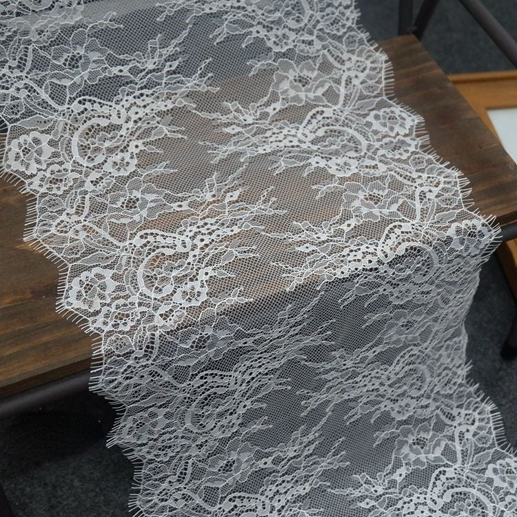 Chantilly Lace Trim Width 13-25 cm LT0112-Lace Fabric Shop