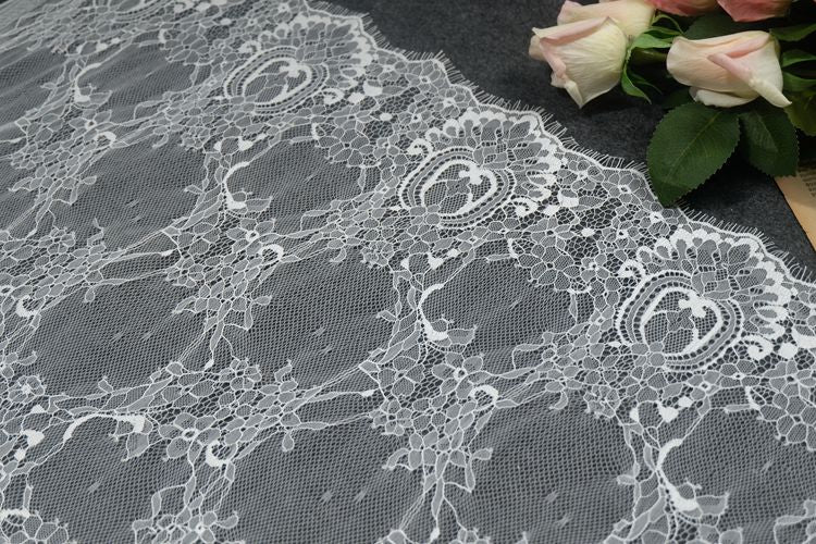 Wide Lace Material Trims Width 41-46 cm LT0302-Lace Fabric Shop