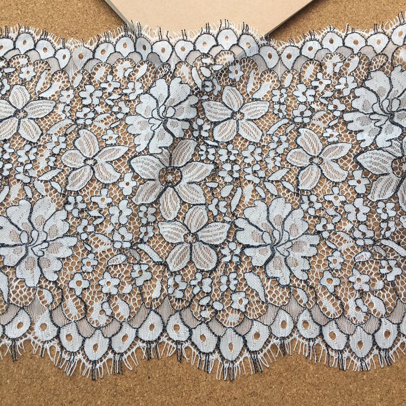 Double Color Lace Trim Width 27 cm LT0151-Lace Fabric Shop