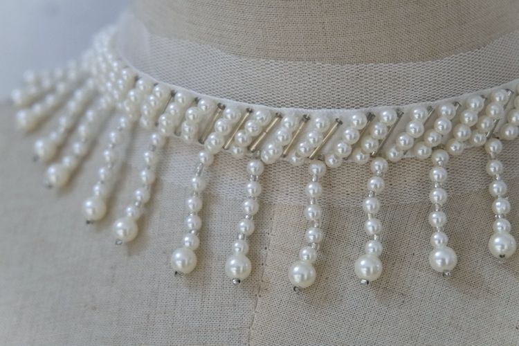 Handmade Beaded Lace Trims BT0051-Lace Fabric Shop