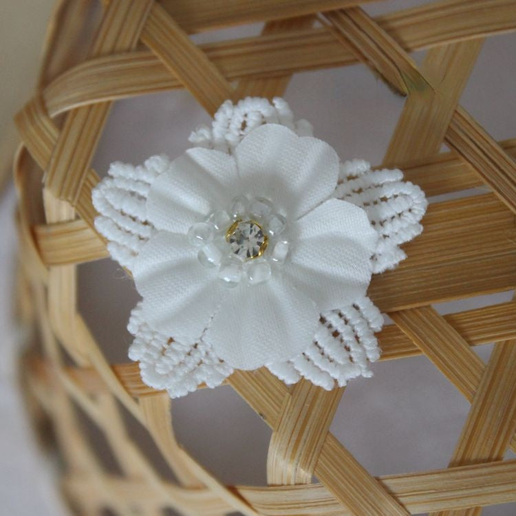 Lace Bead Trimming Single Floral BT0030-Lace Fabric Shop